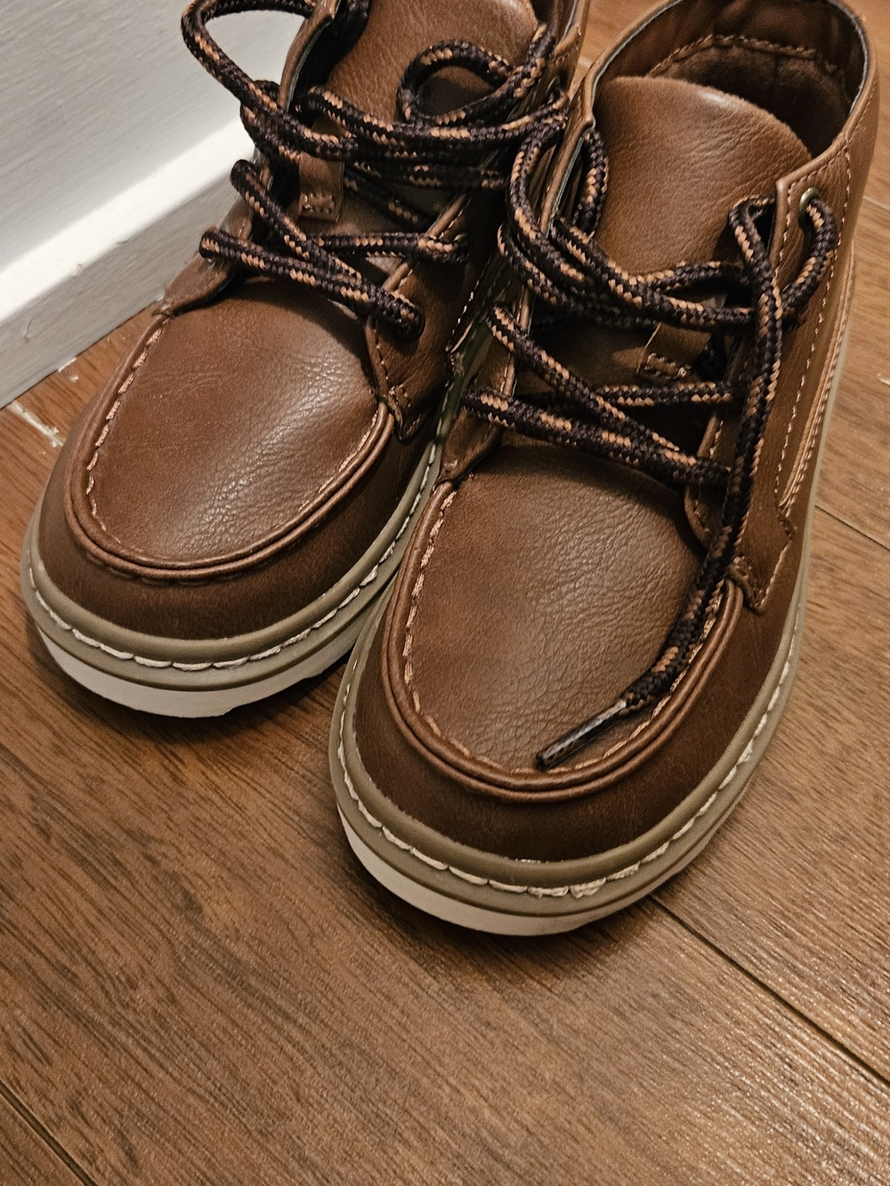 Men's Brown Leather Casual Lace-Up Shoes